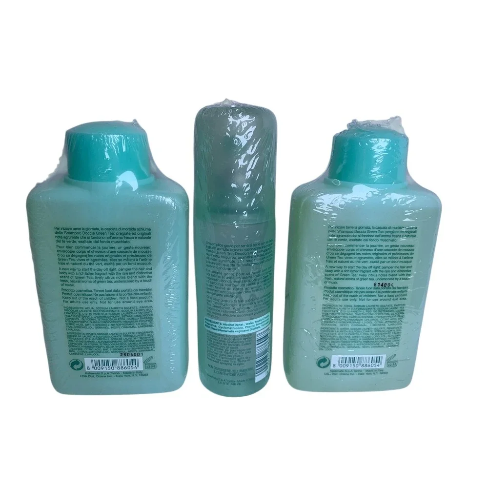 Victor Green Tea Set 2x Shower Gel 250ml and Deodorant Spray 100ml Made in Italy